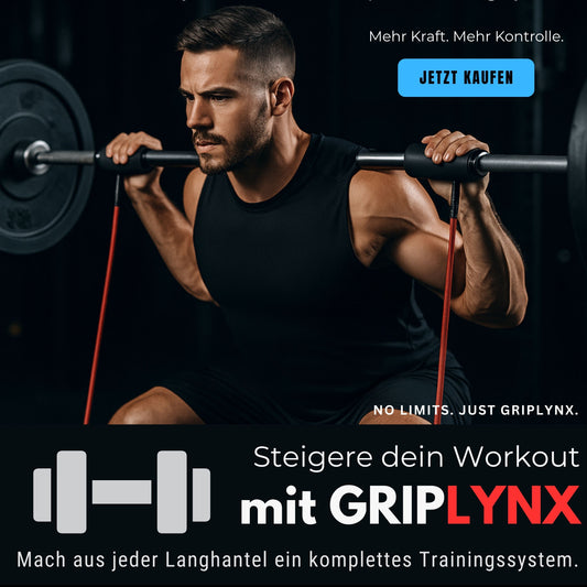 GRIPLYNX LITE – Innovatives Adapter-System für Langhanteln & Widerstandsbänder (bis 32 mm)