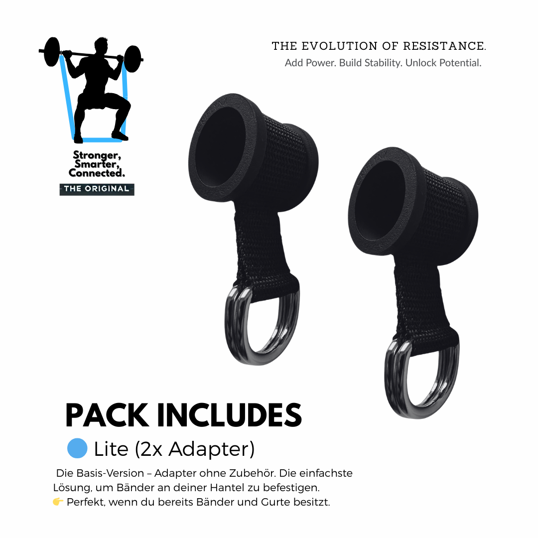 GRIPLYNX LITE – Innovatives Adapter-System für Langhanteln & Widerstandsbänder (bis 32 mm)